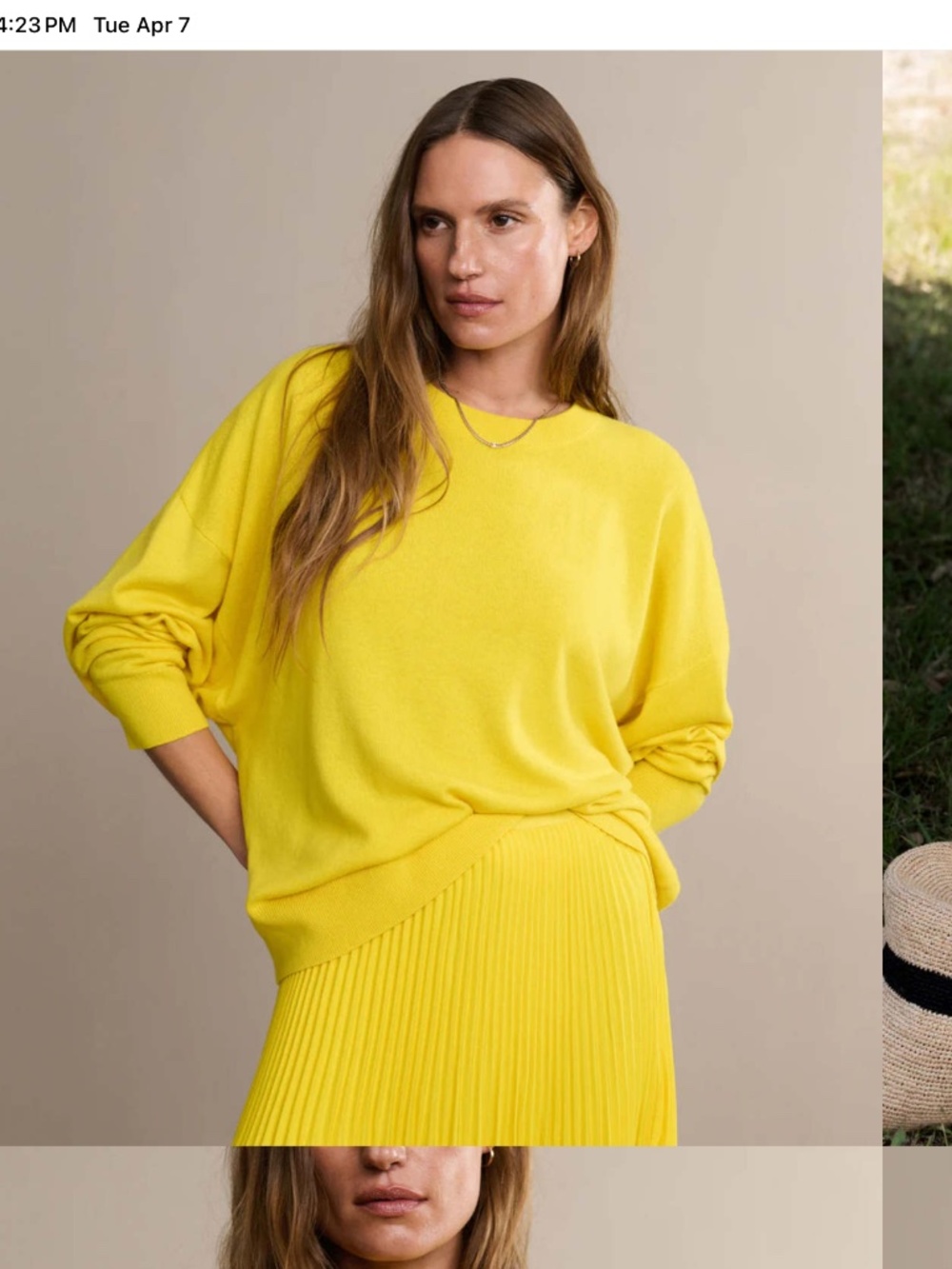 Jenni kayne yellow merino cashmere sweater